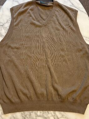 John Bartlett Consensus Brown Pullover Sweater Vest